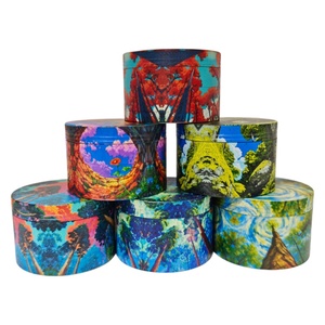 เครื่องบดเครื่องเทศโลหะ 4 ชั้น พร้อมโลโก้สั่งทำ วัสดุโลหะผสมสังกะสี เครื่องบดเครื่องเทศแบบมือหมุน สำหรับบดเครื่องปรุงรสในครัว สมุนไพรแห้ง - Product Image 3