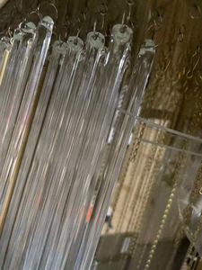 Nhà Máy Giá Thấp Tùy Chỉnh 54 Inch Phong Cách Công Nghiệp Hình Chữ Nhật Hiện Đại Brass Kính Sang Trọng Đèn Chùm - Product Image 5