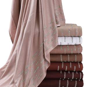 Pañuelos Hijab de Jersey Elásticos de Algodón Mercerizado, Transpirables, para las Cuatro Estaciones, Musulmanes, Ramadán, Eid, Talla Grande - Product Image 2