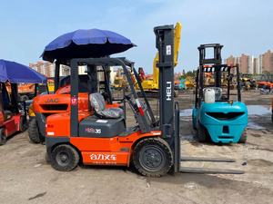 HELI 3.5 Ton <b>Used</b> Diesel Forklift CPCD35 4WD Solid Tire Rough Terrain High Quality Cheap Price for Sale in Shanghai - Product Image 2