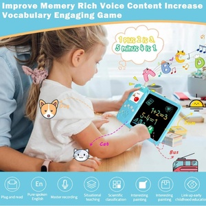 <span class=keywords><strong>Tableau</strong></span> d'écriture et de dessin en plastique de 8,5 pouces pour l'apprentissage précoce, machine à cartes éducative, jouet de graffiti pour enfants (chinois/anglais) - Product Image 5