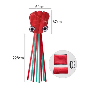 Großhandel Large Easy Flyer Beach Kite Toy Großer 3m Octopus Kite für Kinder und Erwachsene