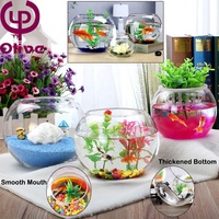 Décoration de table pour mariage, bureau, maison, vase à fleurs en verre, aquarium, aquarium, forme ronde et claire, petit bol à poissons