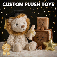 Peluches personnalisées de remise de diplôme OEM ODM Lion, livre de diplôme, poupée en peluche, cadeau en gros