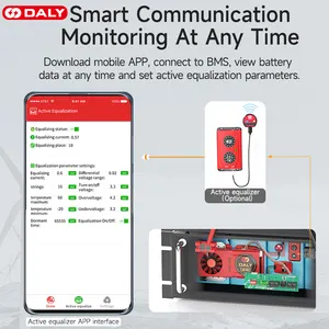 Daly smart bms con ventola 48v lifepo4 15s 16s 300a 400a 500a UART BT RS485 CAN bms sistema di gestione della batteria