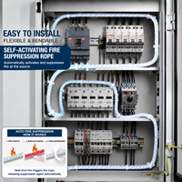 Tali Pemadam Kebakaran Otomatis Fleksibel Sistem Penangkal Kebakaran Mikrokapsul Pita Tali Penahan Api Diameter 10mm