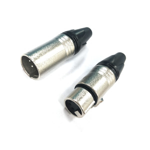 Peralatan Video Audio profesional steker meriam 3-Core <span class=keywords><strong>XLR</strong></span> pria dan wanita, konektor Audio berlapis perak Pin tembaga 3P - Product Image 4