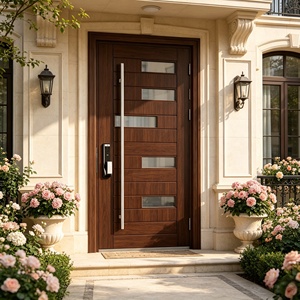 Porte de sécurité pivotante en alliage d'aluminium chinois de luxe, porte d'entrée blindée anti-effraction de qualité militaire - Product Image 3