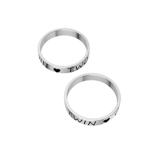 Anello Cuore Amore Eterno per Uomo e Donna in Acciaio Inossidabile Anello di Promessa per Coppie Fedi Nuziali Anillos Para Fidanzamento Anniversario - Product Image 5