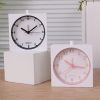 Réveil analogique minimaliste pour chambre salon bureau horloge de Table silencieuse avec veilleuse décor d'étagère de chevet à face unique