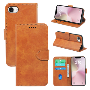 Funda de Piel de Lujo Tipo Cartera para <span class=keywords><strong>iPhone</strong></span> 18 17 Pro Max 17e 16e 15 Pro Max, Funda Protectora con Tapa - Product Image 1