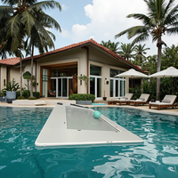 Grande plateforme flottante gonflable en PVC - Radeau durable pour plusieurs personnes, couleur et logo personnalisables pour piscines, lacs, parcs aquatiques