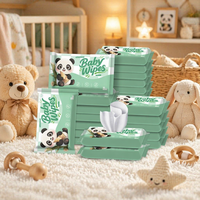 Lingettes humides personnalisables en gros, écologiques, échantillon gratuit, mini-paquet, lingettes jetables pour bébé, 10 lingettes portables