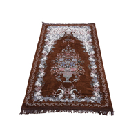 Tapis de prière musulman en polyester à prix de gros, mousse à mémoire de forme de 2 cm, rembourré, lavable avec fermeture éclair pour usage domestique