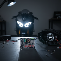 Nouveau module LED DMX noir pour voiture, version personnalisée 2026, avec contrôleur LED RGB, 30 modes de bienvenue, fonction de verrouillage par mot de passe et clignotant.
