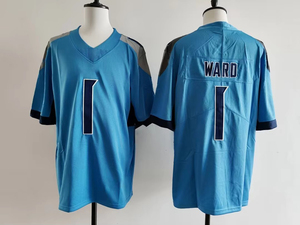 Op maat gemaakte geborduurde heren USA voetbaltenue, ademend, plus size, gepersonaliseerde naam en logo, blanco Tennessee polyester - Product Image 4