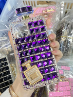 Étui rigide en TPU souple de luxe 3D Bling avec sangle pour iPhone 15 Pro Max 15 Plus 14 13 12 Pro