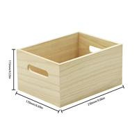 Caisse à légumes en bois non fini, caisse en bois de paulownia, boîtes de rangement pour légumes