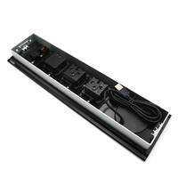 Prise de courant USB coulissante noire JX pour table de conférence, mobilier de bureau