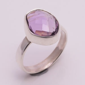 Anillo de Plata de Ley 925 con Amatista Verde Natural para Mujer, Diseño Único, Joyería de Alta Calidad - Product Image 6