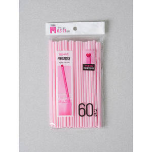 6x21 cm Pajitas Desechables Rosas 6x6x6 Piezas - Product Image 1