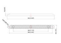 Barre d'indicateurs LED Slim-Line 16 avec lentille réflectrice, barre lumineuse d'identification pour camion et remorque, conforme aux normes DOT SAE FMVSS108 RoHS