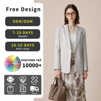 Veste de costume de luxe légère, style minimaliste, couleur camel clair pour femme, coupe ample et amincissante, manches longues polyvalentes