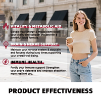 Gouttes liquides de complexe de vitamines B en marque blanche OEM 60 ml avec B1, B6, B12, acide pantothénique, végétaliennes, pour l'énergie et le soutien immunitaire 60 ml