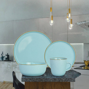 Turkish Luxury Stoneware <b>Dinnerware</b> <b>Set</b> Modern Design Moroccan Plate and Cups with Ceramic Bowls Stocked Feature - Product Image 2