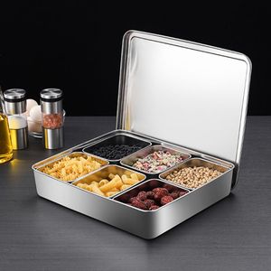 Caja de Especias Japonesa Yakumi de 4, 6 y 8 Compartimentos, Caja de Condimentos de Acero Inoxidable, Tarro de Especias <span class=keywords><strong>Bento</strong></span>, Caja de Condimentos con Tapa - Product Image 4