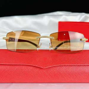 نظارات شمسية فاخرة مرصعة بالألماس من طراز كارتر لعام 2025، نظارات عصرية للرجال مربعة الشكل ومرصعة بأحجار الراين - Product Image 4