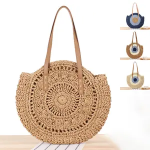 Hot Sale Women Hand Woven Bag with Cut-out Large Capacity Lady Bag for Summer Beach Shopping and so on