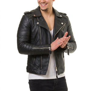 Chaqueta Varsity Clásica para Hombre con Ribete Acanalado, Cuero Genuino Curtido y Procesado, Tallas Medianas y Grandes - Product Image 5
