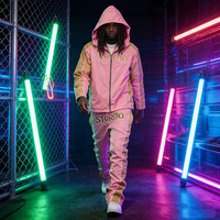 Ensemble veste et pantalon en nylon personnalisé YYSY OEM, veste coupe-vent légère en nylon, survêtement pour homme