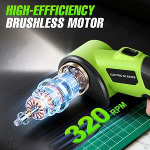 कार्लेस इलेक्ट्रिक कैंची कार्डबोर्ड बॉक्स कटर रिचार्जेबल पावर रोटरी कटर बॉक्स कालीन कपड़े के लिए - Product Image 4