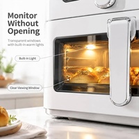Air Fryer 15 Litres Avec Double Panier, Friteuse à Air Numérique Avec Fenêtre Visible et Accessoires