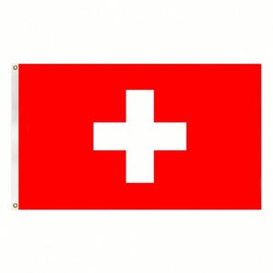 3x5FT Polyester Cheap Price Civil Ensign of Switzerland Country <b>Flag</b> and National <b>Flag</b> With Two Grommets - Product Image 1