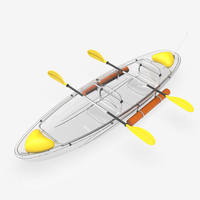 Kayak Transparente POLYGAO de Policarbonato Cristalino - Canoa Transparente para Recorridos Acuáticos Panorámicos, Fotografía y Ocio