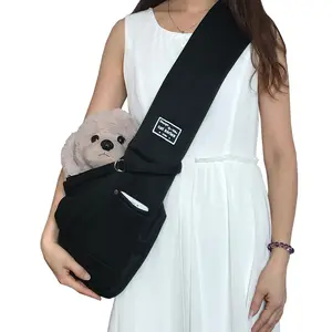 Flexible Adjustable Strap 1 Shoulder Backpack Small Portable Pet Cat Dog Sling Carrier Tote Bag Travel Crossbody Dog Bag