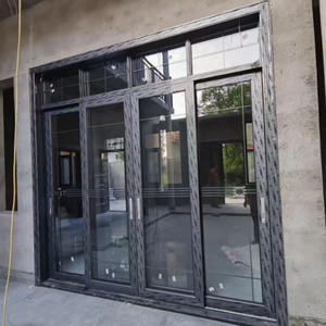 Portes intérieures en acier et verre trempé, modernes, luxueuses, anti-effraction, pour hôtels, halls, centres commerciaux, portes de protection contre les intempéries - Product Image 1