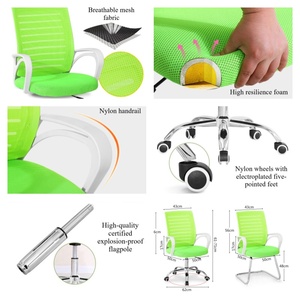 <span class=keywords><strong>เก้าอี้</strong></span>สำนักงานปรับระดับได้ หมุนได้ ออกแบบตามหลักสรีรศาสตร์ สำหรับใช้ในบ้าน ห้องประชุม หอพักนักศึกษา  สำหรับพนักงาน  แบบตาข่าย - Product Image 6