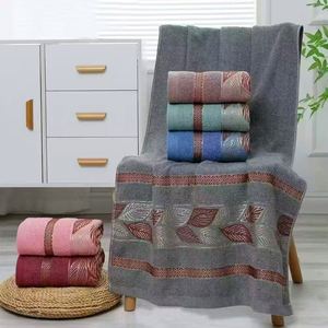 Ensemble de serviettes de bain rectangulaires pour adultes, 100% coton tissé, couleur unie, séchage rapide, écologiques - Product Image 2