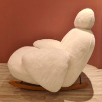 Fauteuil canapé-lit simple et élégant de style européen confortable fauteuil à bascule chaises à bascule en bois pour adultes