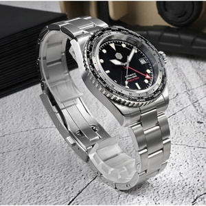 San Martin Mens GMT Watches Luxury <b>Automatic</b> Mechanical <b>Wristwatch</b> Diver 20ATM Waterproof BGW-9 Luminous Sapphire NH34 Sport - Product Image 3