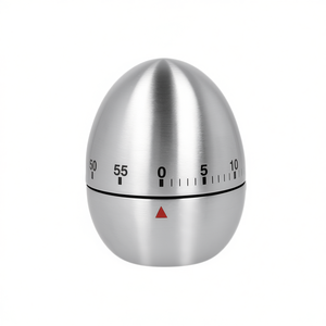 Temporizador de Cocina Metaltex con Forma de Huevo, 60 Minutos, Acero Inoxidable, Temporizador de Cuenta Regresiva para Cocinar y Hornear - Product Image 2