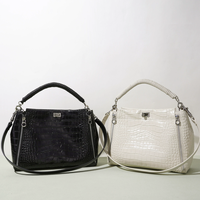 Sacs à main et sacs à bandoulière de luxe en cuir de vachette à motif crocodile pour femmes – Nouveauté 2026 – Sacs en cuir véritable pour femmes