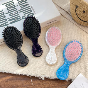 Nieuwe Azijnzuur Zwart Paars Borstelhaar Lus Kinderen Schattige Stijlvolle Meisje Kam Extensions Kleine Draagbare Kussenmassage - Product Image 2