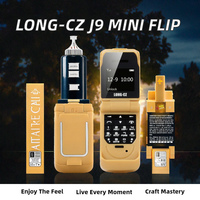 Téléphone mobile J9 Mini Flip 0.66 pouces BT Dialer Le plus petit écran OLED Dual Sim au monde Système d'exploitation Linux Téléphone déverrouillé