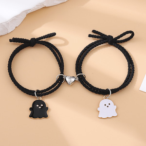 Halloween 2Pcs/Set Braided Bracelet for Lovers <strong>Long</strong> <strong>Distance</strong> Heart Magnet Couple Bracelets <strong>Friendship</strong> Fashion Jewelry <strong>Gift</strong> - Product Image 3