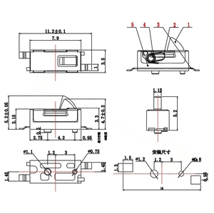 Microinterruptor KFC-W-03, Interruptor Táctil Silencioso de 2 Pines con Resorte Interno para Reinicio de Cámara, Negro, Alta Durabilidad - Product Image 4